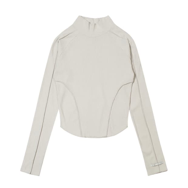 보헤미안 서울 HOOKED TURTLE NECK T, BEIGE