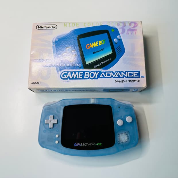 닌텐도 GBA 게임보이 어드밴스 밀키블루 IPS 백라이트 박스셋 판매