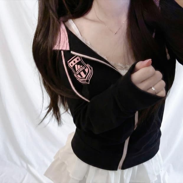 아디다스 이코빈티지 stc 올드스쿨 블랙 핑크 공주님 후드집업 블랙 L