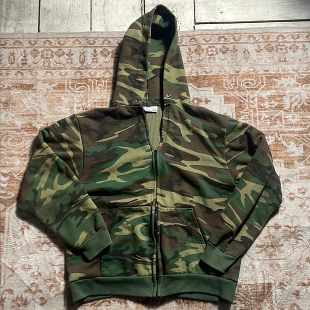 [M] 80s USA 캠버 후드집업 카모