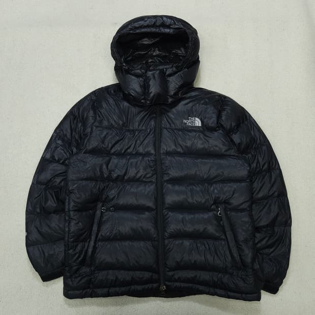 노스페이스 700필 구스 다운 후드 패딩 100 블랙