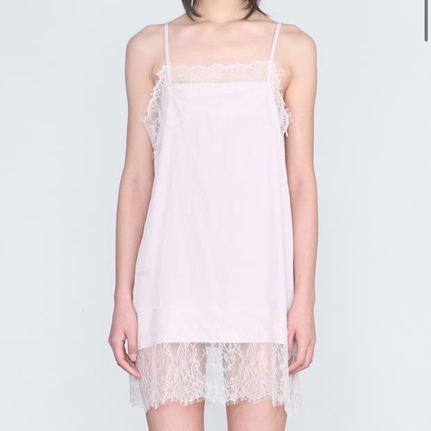 CERRIC Lace Slip Dress _ Pink