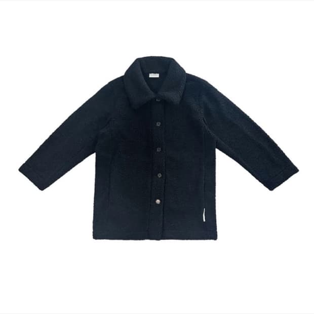 지초이 23-007 플리스 코트 블랙