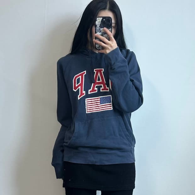 Gap 갭 성조기 네이비 후드티 