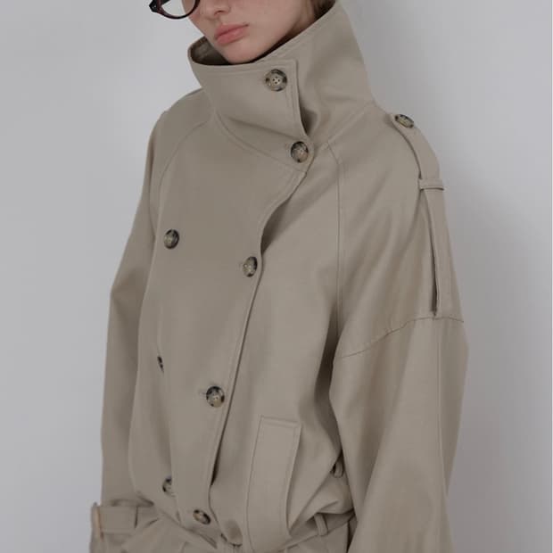 구함) AUTHENTIC TRENCH JACKET (BEIGE)