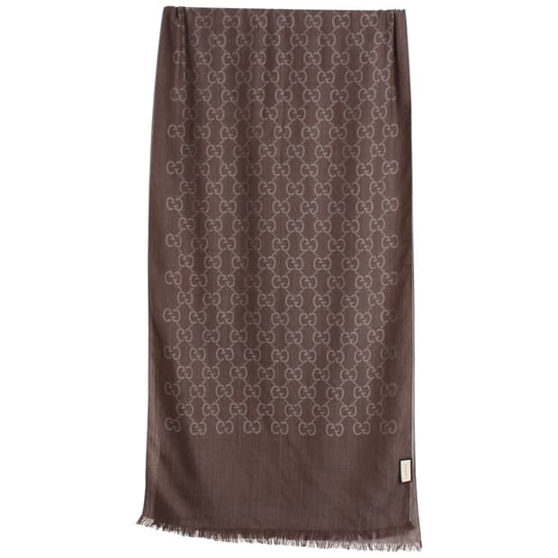 구찌 울 실크 머플러