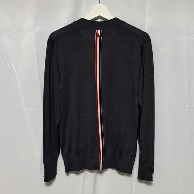 [미사용/2] 톰브라운 백삼선 울 가디건 다크 그레이