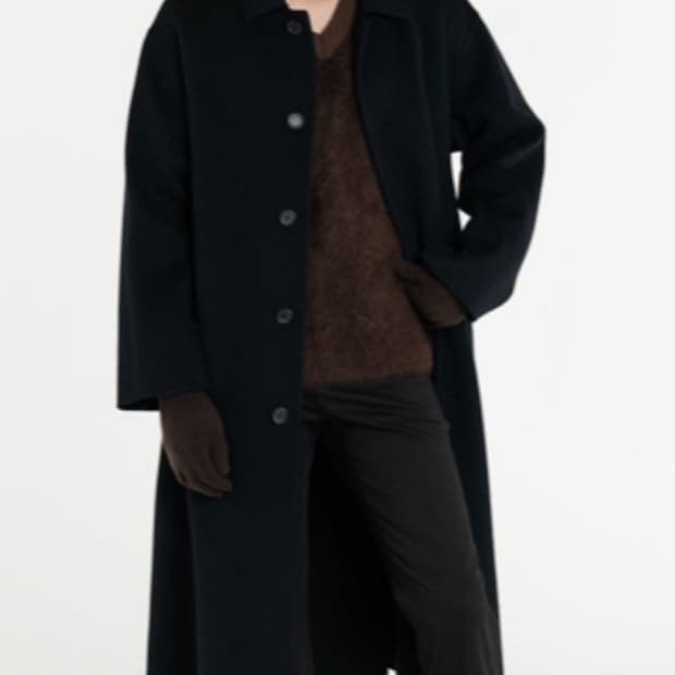 아모멘토 오버사이즈 싱글코트 