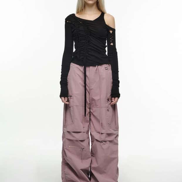 나체 puckering jogger pants 