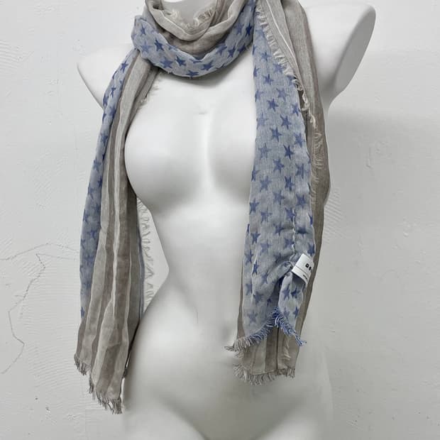 y2k 스타 배색 머플러