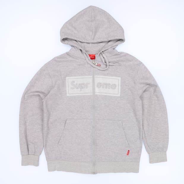 [L] 박스로고 풀짚 후드집업 자켓 회색 3829