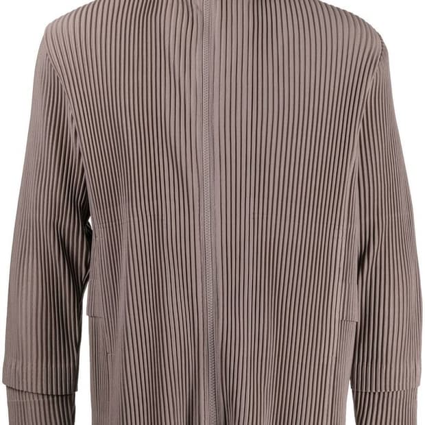 이세이미야케 옴므플리세 JC142 울라이크 논후드 플리츠 집업 자켓