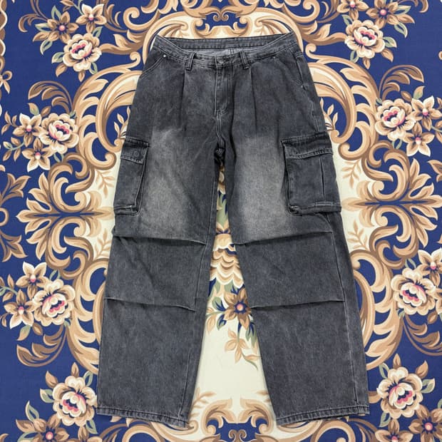 (2)디미트리 블랙 Dimitri black  카고  흑청데님팬츠