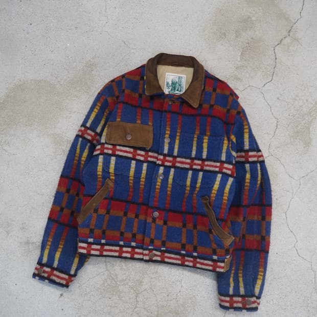80's GOLDEN BEAR heavy wool jacket 