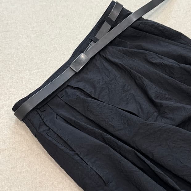 요지야마모토 뿌르옴므 23aw 밀리터리 세이프 레더 벨트