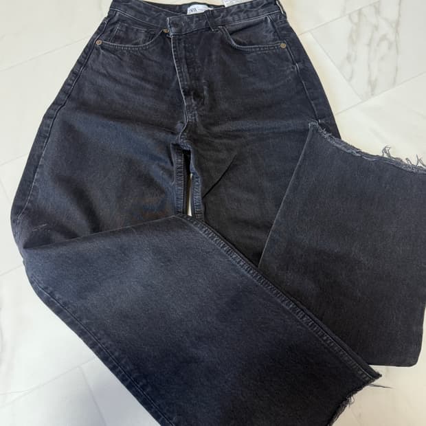 자라 검정 청바지 38