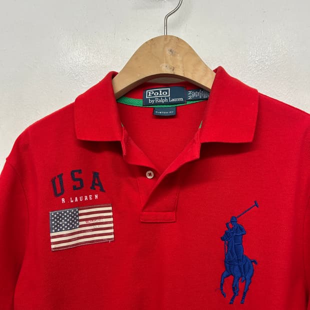 폴로 랄프로렌 USA 성조기 빅포니 반팔 카라티