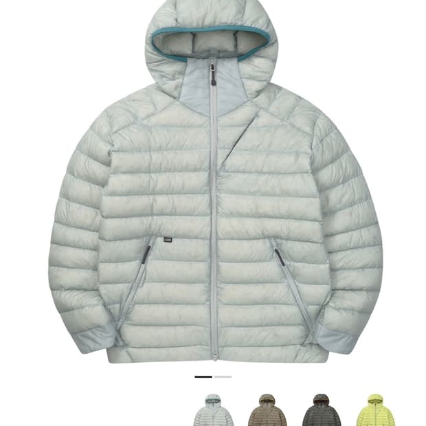 시에라디자인 뮤어 경량 구스다운 후드자켓 라이트 그레이