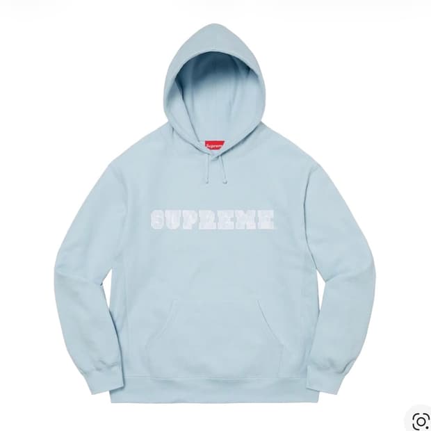 슈프림 레이스 후드 스웨트셔츠 라이트 블루 S