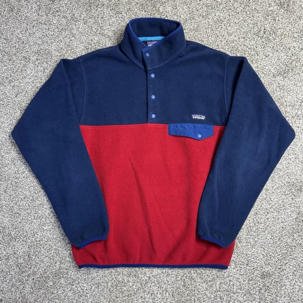 15FW 파타고니아 신칠라 스냅-T 네이비/레드/블루