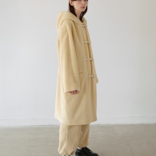 새제품) 아모멘토 퍼 토글 더플 코트 os 뽀글이