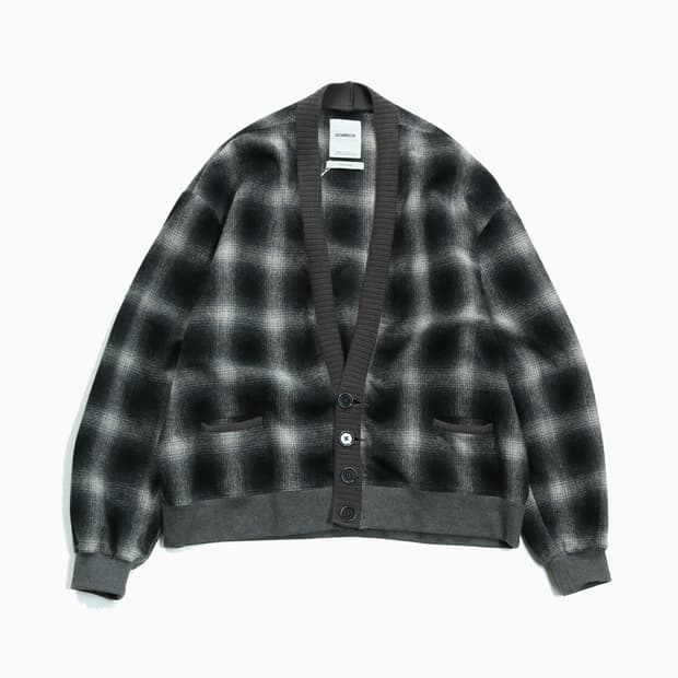  BOWWOW Wool Check Cardigan