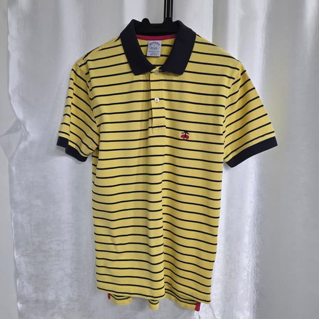 브룩스브라더스 옐로우 스트라이프 반팔 폴로티 (1743)