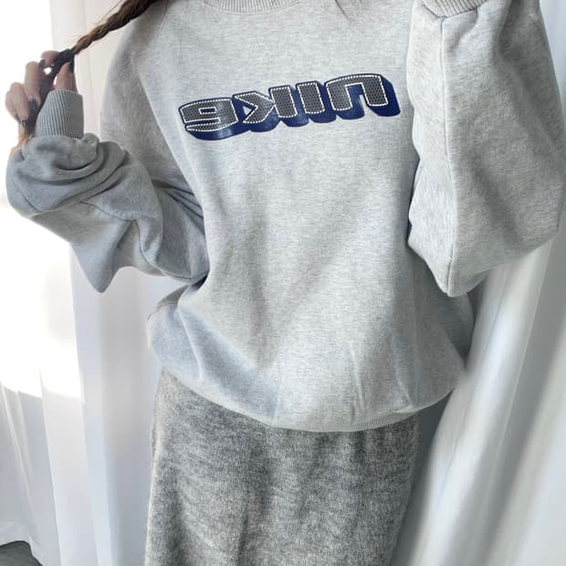 Nike 올드 나이키 레터링로고 그레이컬러 맨투맨