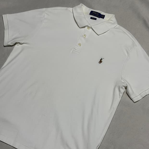 L 폴로랄프로렌 슬림핏 화이트 카라티셔츠 