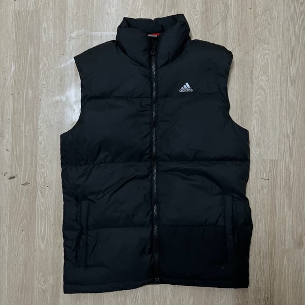아디다스 로고 덕다운 패딩조끼 M/95 
