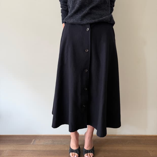 꼼데가르송 트리콧 울스커트