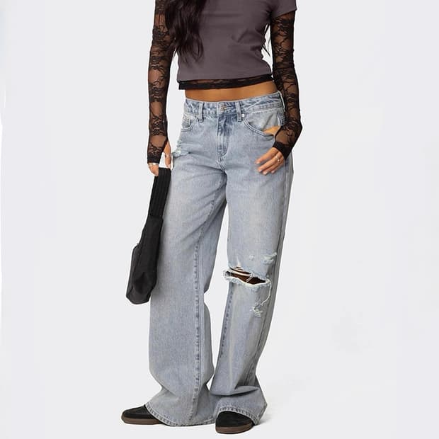 [급처] 로우라이즈 rip jeans y2k