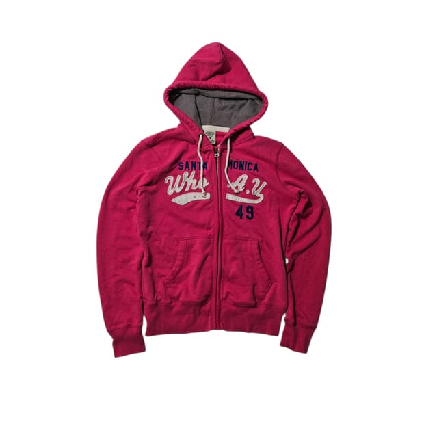 후아유 핑크 딸기우유 후드집업 M