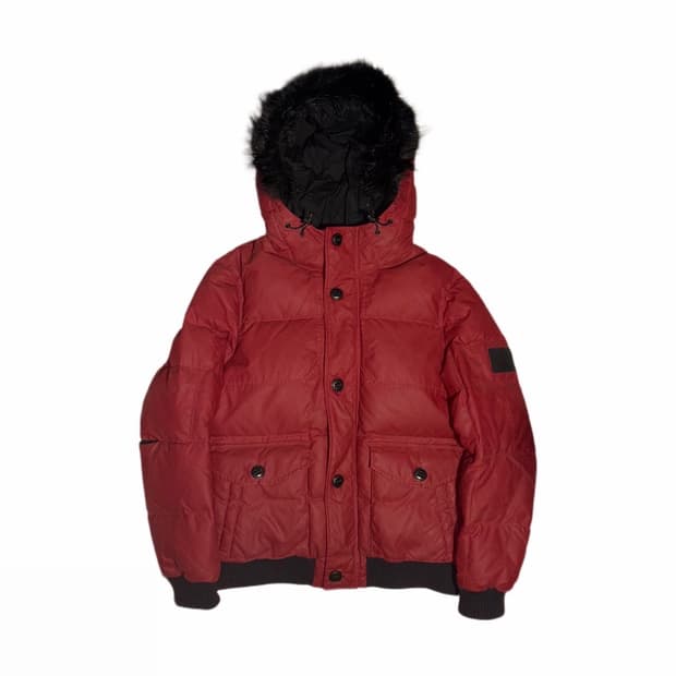 Armani Exchange Fur Hooded Down Jacket