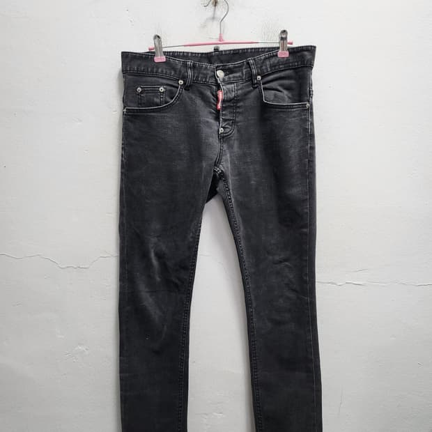 디스퀘어드2 스틸로고 블랙 데님 