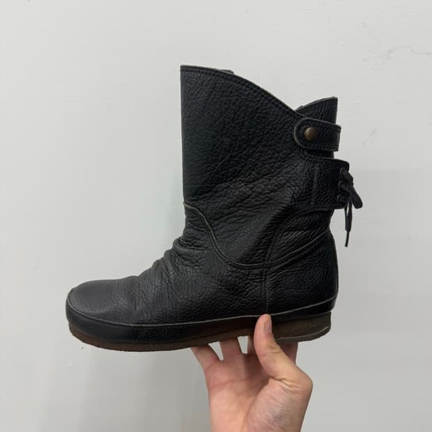 ing 스트랩 레더 부츠