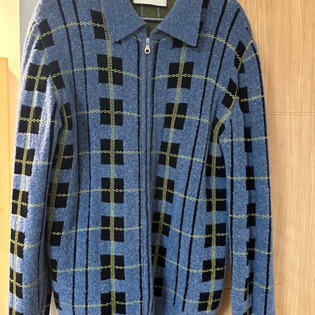 몰리고다드 타탄 집업 가디건 L 사이즈