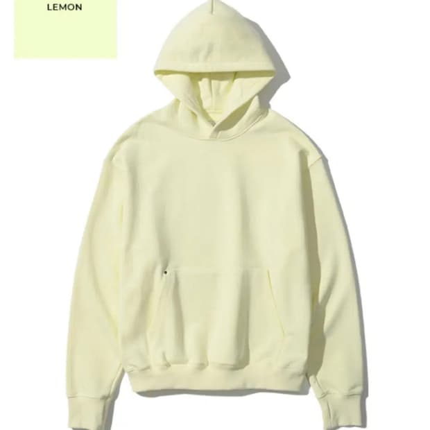 인템포무드 헤비 기모 후드티 레몬 M
