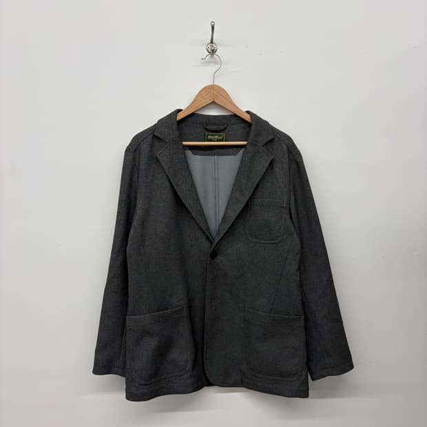에디바우어 차콜 울 블레이저 남/M