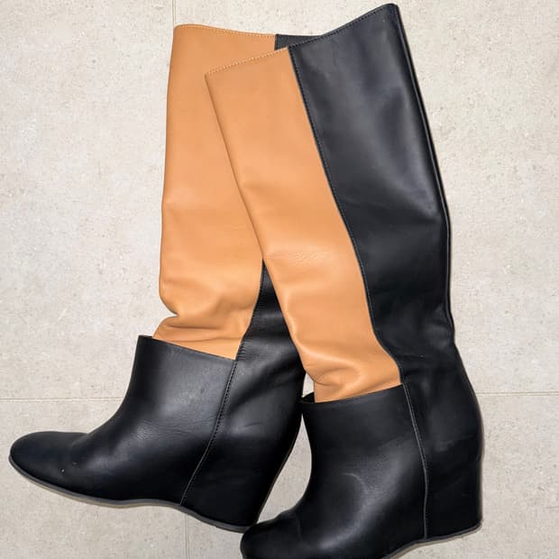 메종 마르지엘라 웨지 롱부츠 37