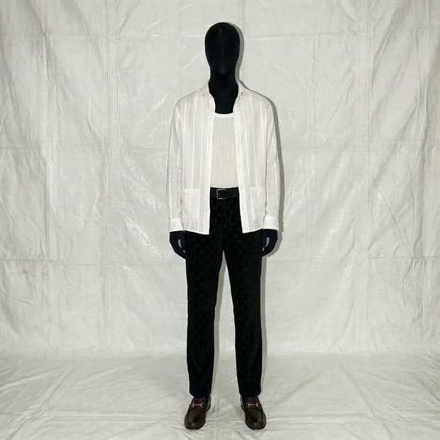 gucci velvet tailored pants