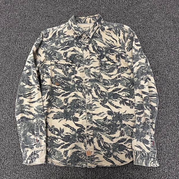 BUCKAROO 버커루 플라워 패턴 셔츠 남방 XL