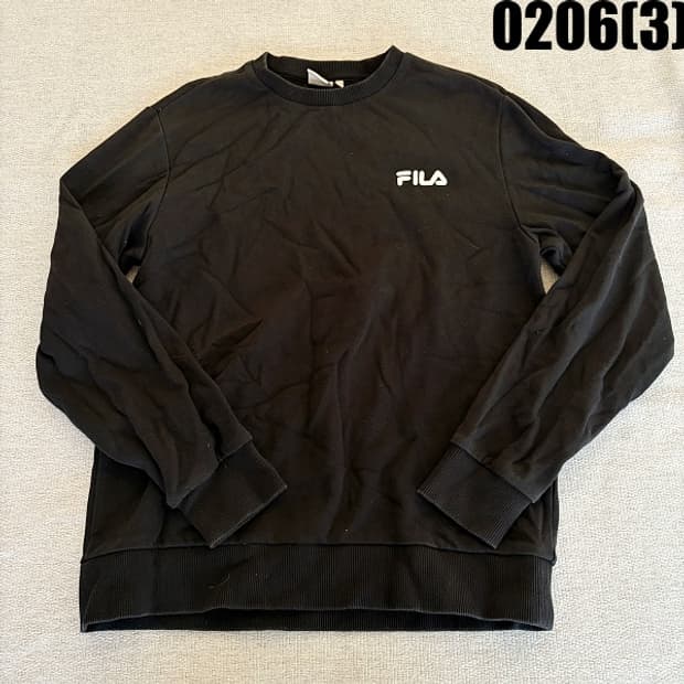 [L] 휠라 블랙 맨투맨 티셔츠 0206(3)