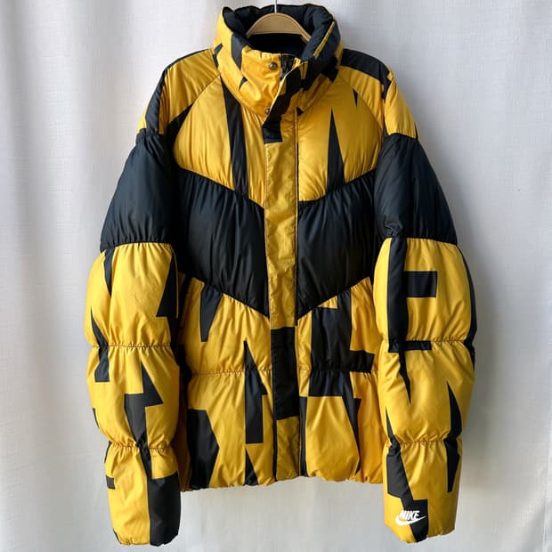 나이키 NSW 시즈널 필 다운 자켓 옐로우 블랙 M