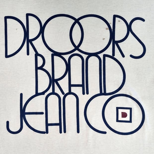 90s DROORS BRAND JEAN CO. Logo T-SHIRT