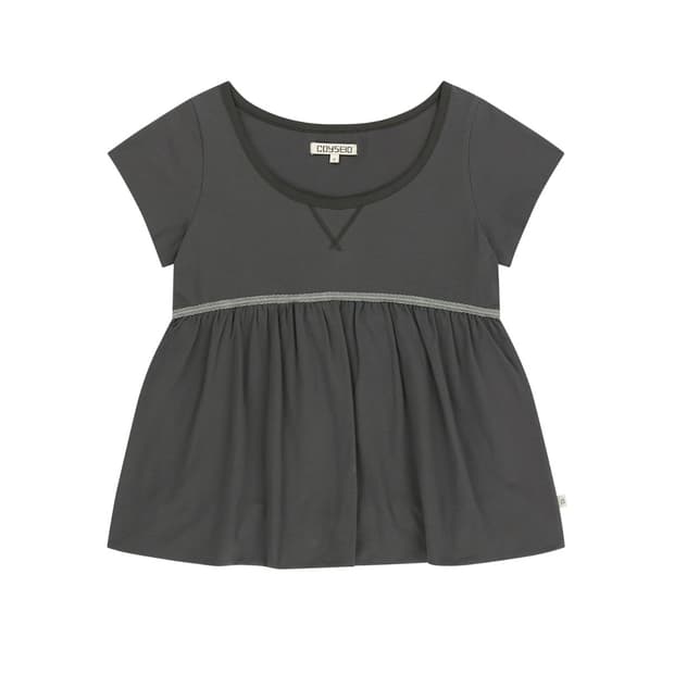 코이세이오 LACE BALLOON T-SHIRT DARK GREY 2