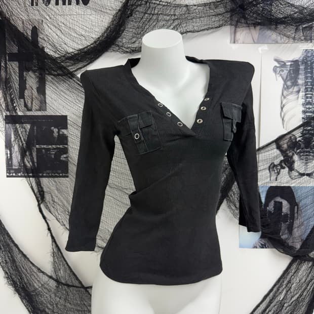 Basic slimfit quarter sleeve