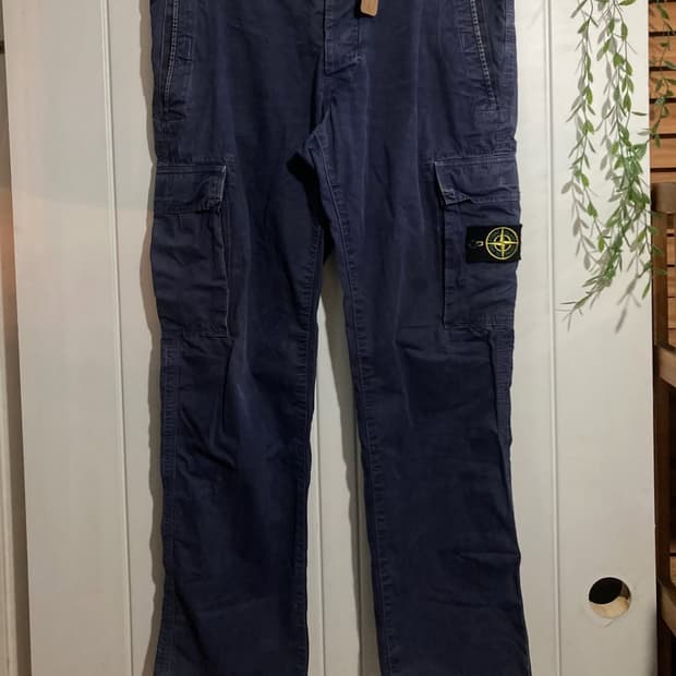 스톤아일랜드 워싱 카고 팬츠