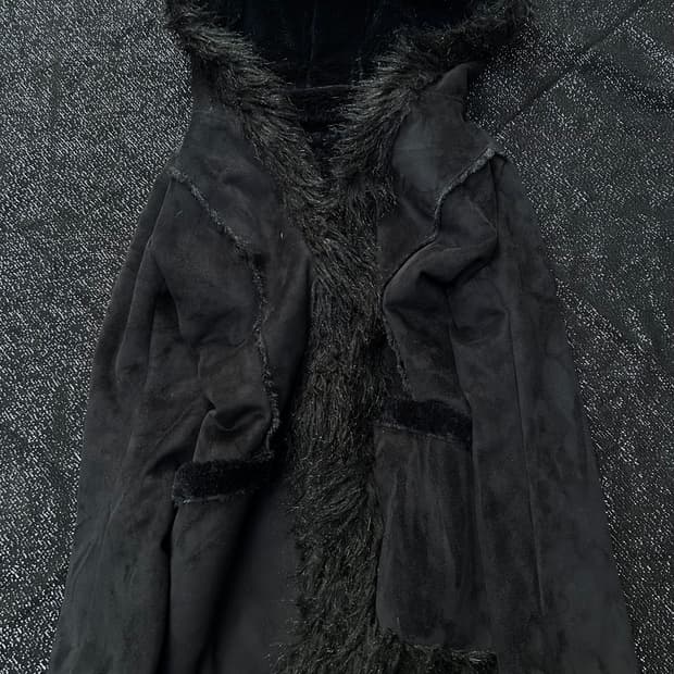 *rare* 2000s OttO v-kei 블랙 퍼 자켓