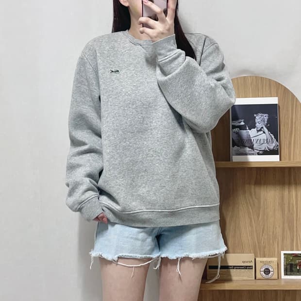 [정품] 라코스테 그레이 기모 맨투맨 [ M ]